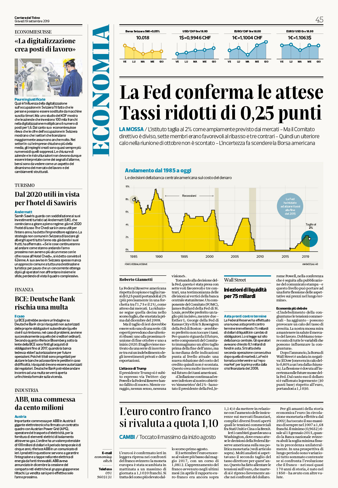 ©Davide Viganò Corriere del ticino Economia